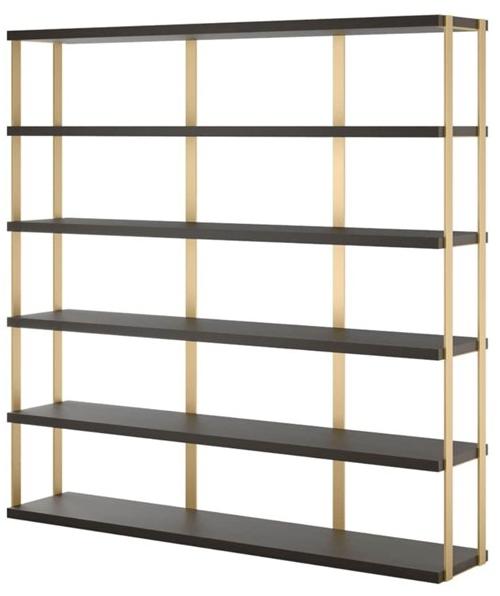 FRATO Открытый книжный шкаф из дерева и латуни  Ffu250001aae  - Вид №1