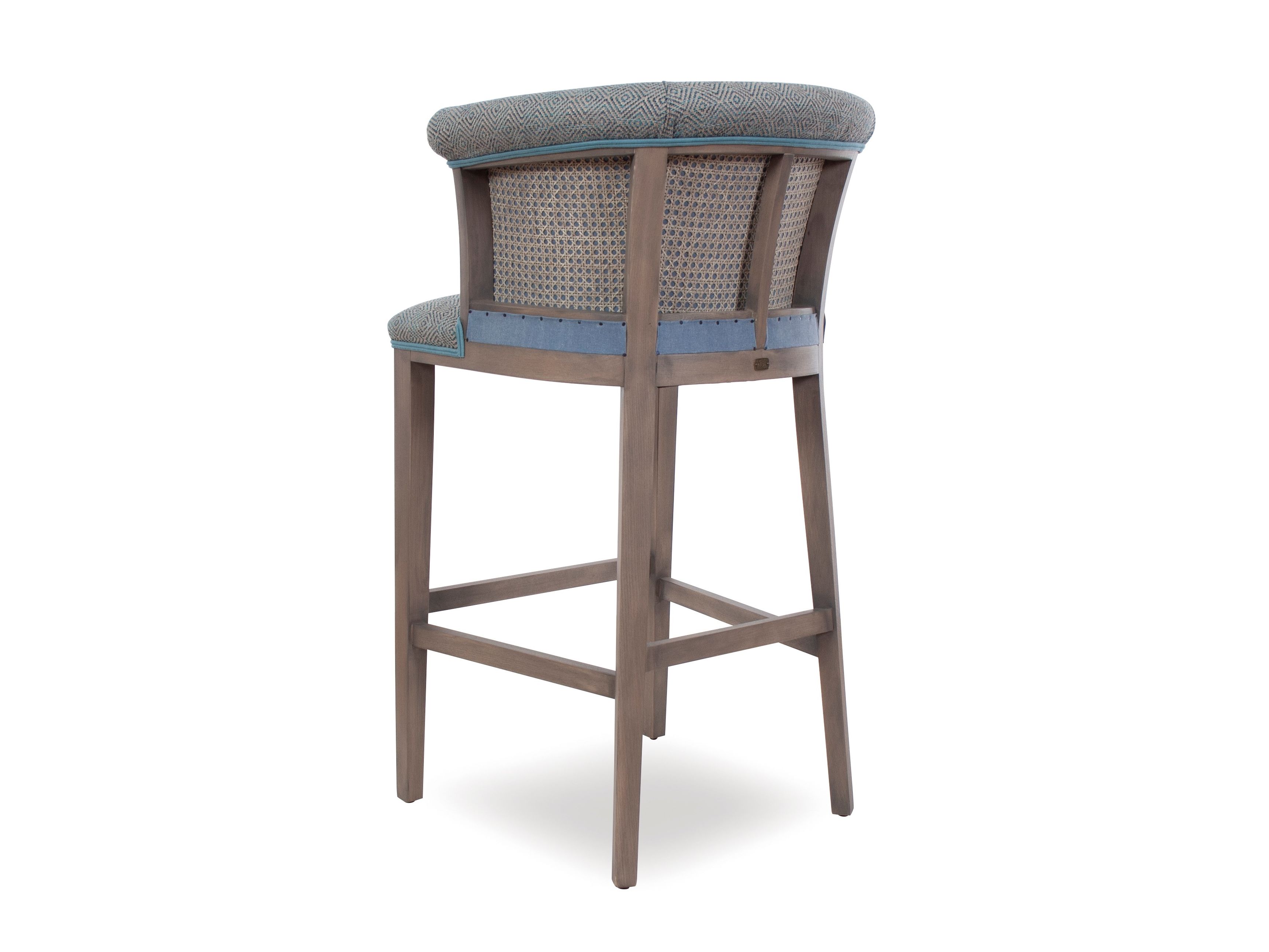 Высокий тканевый табурет с подставкой для ног со спинкой CREARTE COLLECTIONS Casino Essence ARCH-00065358 - Вид №3