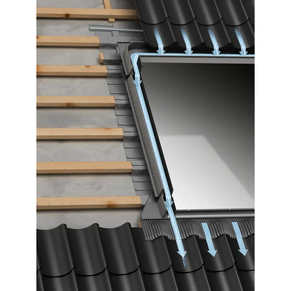 Оклад для высокопрофилированной кровли Velux DES 94x140 см 82238085 STLM-2050477  - Вид №2