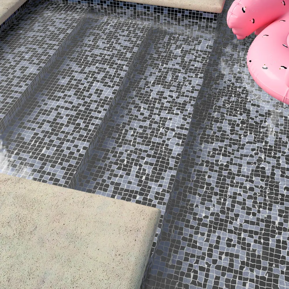 Мозаика ARTENS Swam: серо-черная стеклянная композиция 32.7×32.7 см 18731805 STLM-0012263 - Вид №4