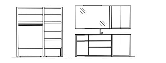 Модульный шкаф для белья Ideagroup пространство-время ARCH-00046776 - Вид №3