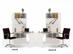 Стол-стеллаж ABC-KING Formula левый белая,