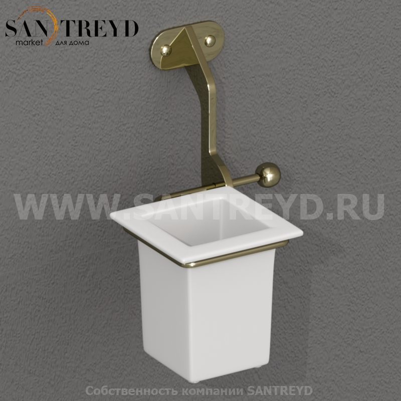 741091 Стакан для зубных щёток, цвет Золотистый Kerasan ACCESSORIES Италия 