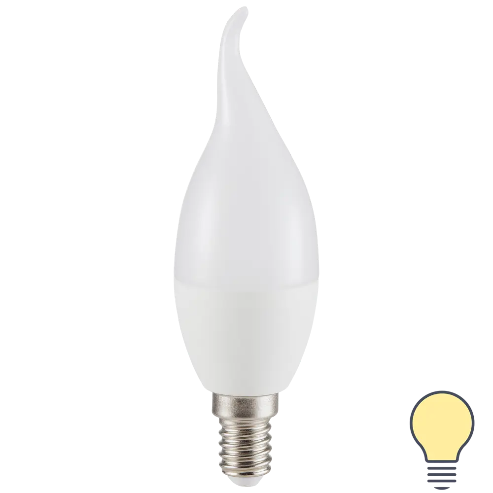 Лампа светодиодная Lexman Candle CF35 E14 175-250 В 5 Вт матовая 400 лм теплый белый свет 82991599 STLM-2040898 