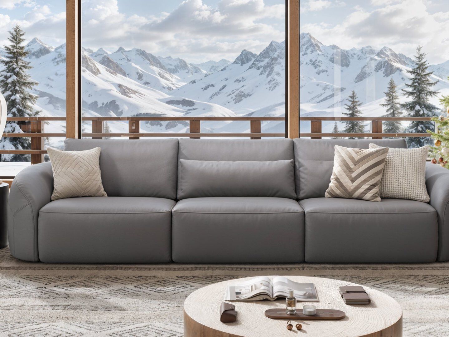 3-местный кожаный диван Sofanella Санкт-Мориц ARCH-00151182 - Вид №2