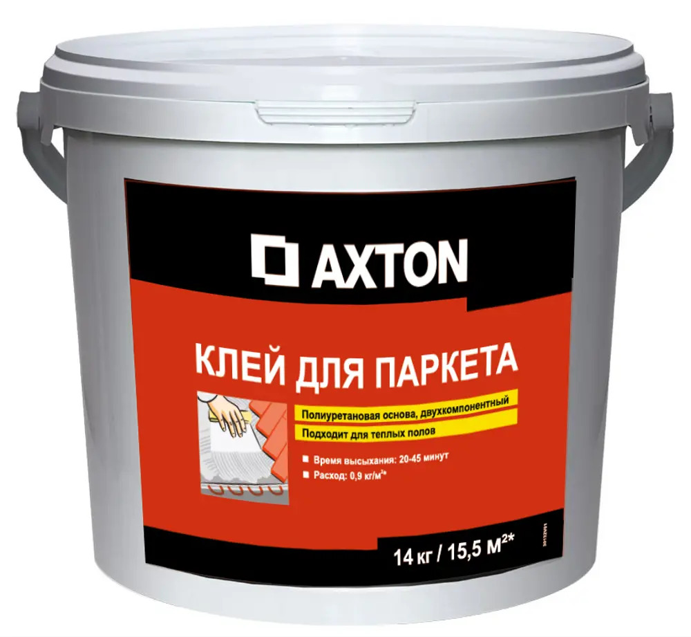 Двухкомпонентный полиуретановый клей Axton для паркетных покрытий 14 кг 85478080