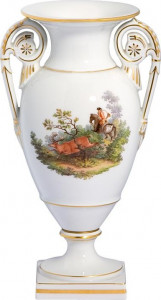 78240 Meissen Ваза 22см "Охотничий мотив" Фарфор