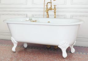 Gentry Home Bexley Cast iron bathtubs with feet Хром GH102007  - Вид №1