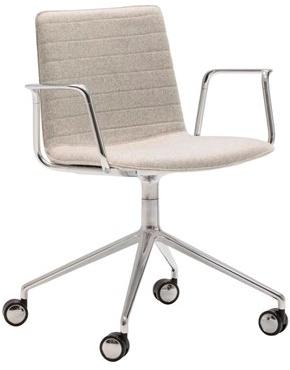 Andreu World 5-спицевый стул с подлокотниками на колесиках Flex high back So1644 - Вид №12