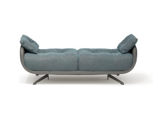 Мягкая скамейка из ткани