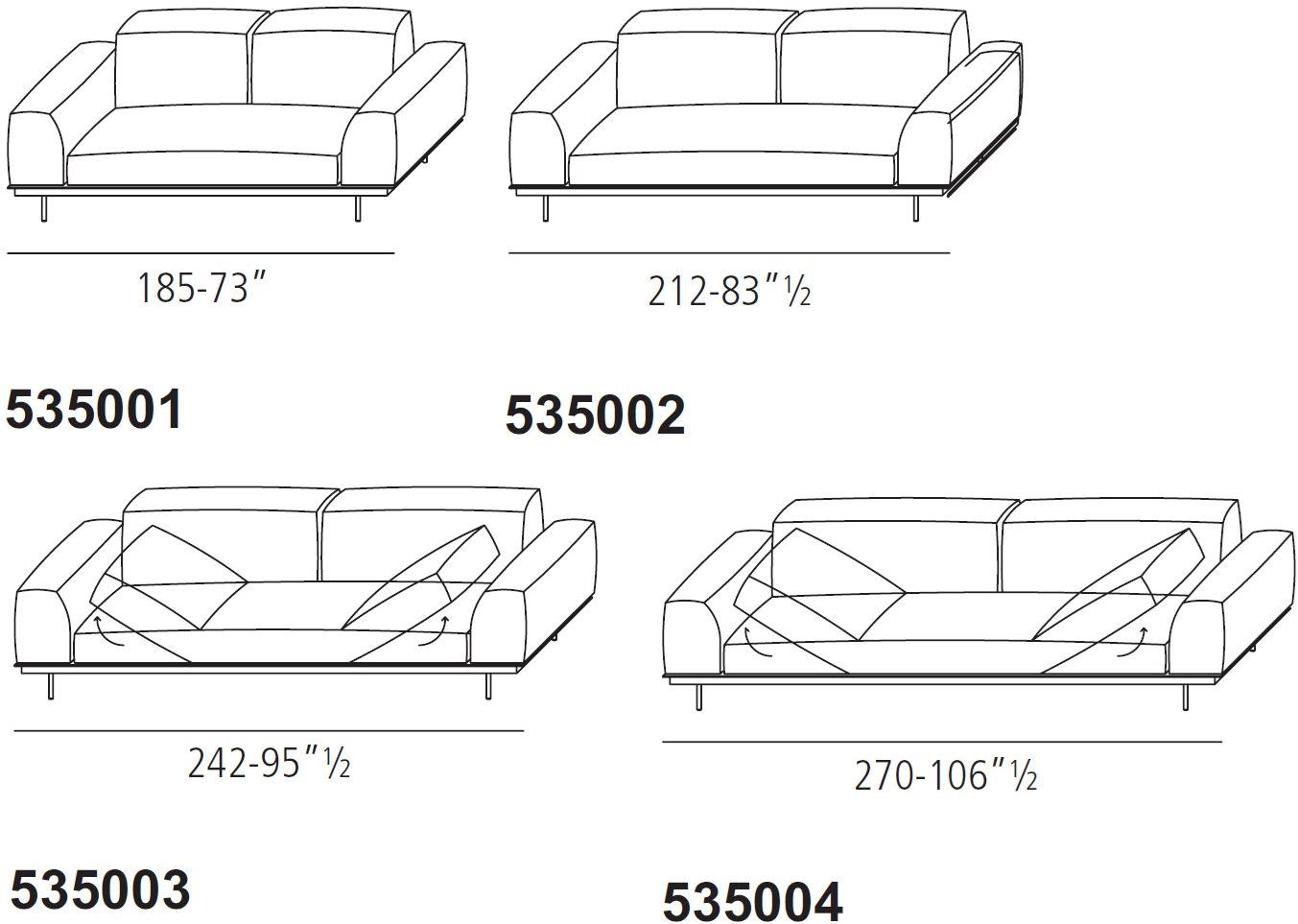 Vibieffe Откидной модульный диван из ткани или кожи sun-id-1350074 - Вид №14