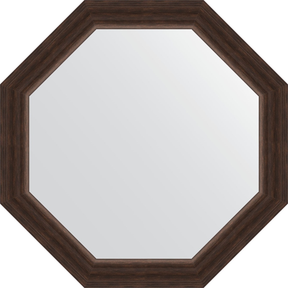 BY 3722 Зеркало в багетной раме - палисандр 62 mm EVOFORM Octagon