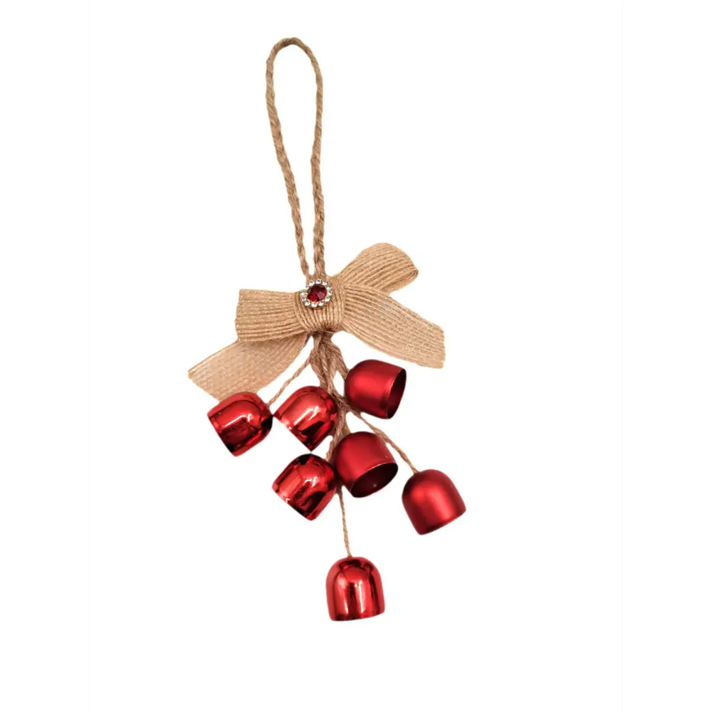 89381641 Украшение елочное «Колокольчики», 13x6.5 см, цвет красный STLM-1448364 Santreyd  - Вид №1