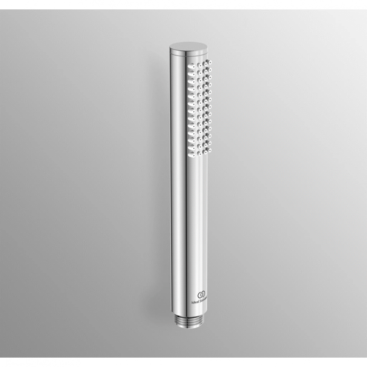 BC774AA Металлический ручной душ типа Stick, цельный металлический корпус, цилиндрический дизайн, с логотипом Ideal Standard IDEALRAIN - Вид №1