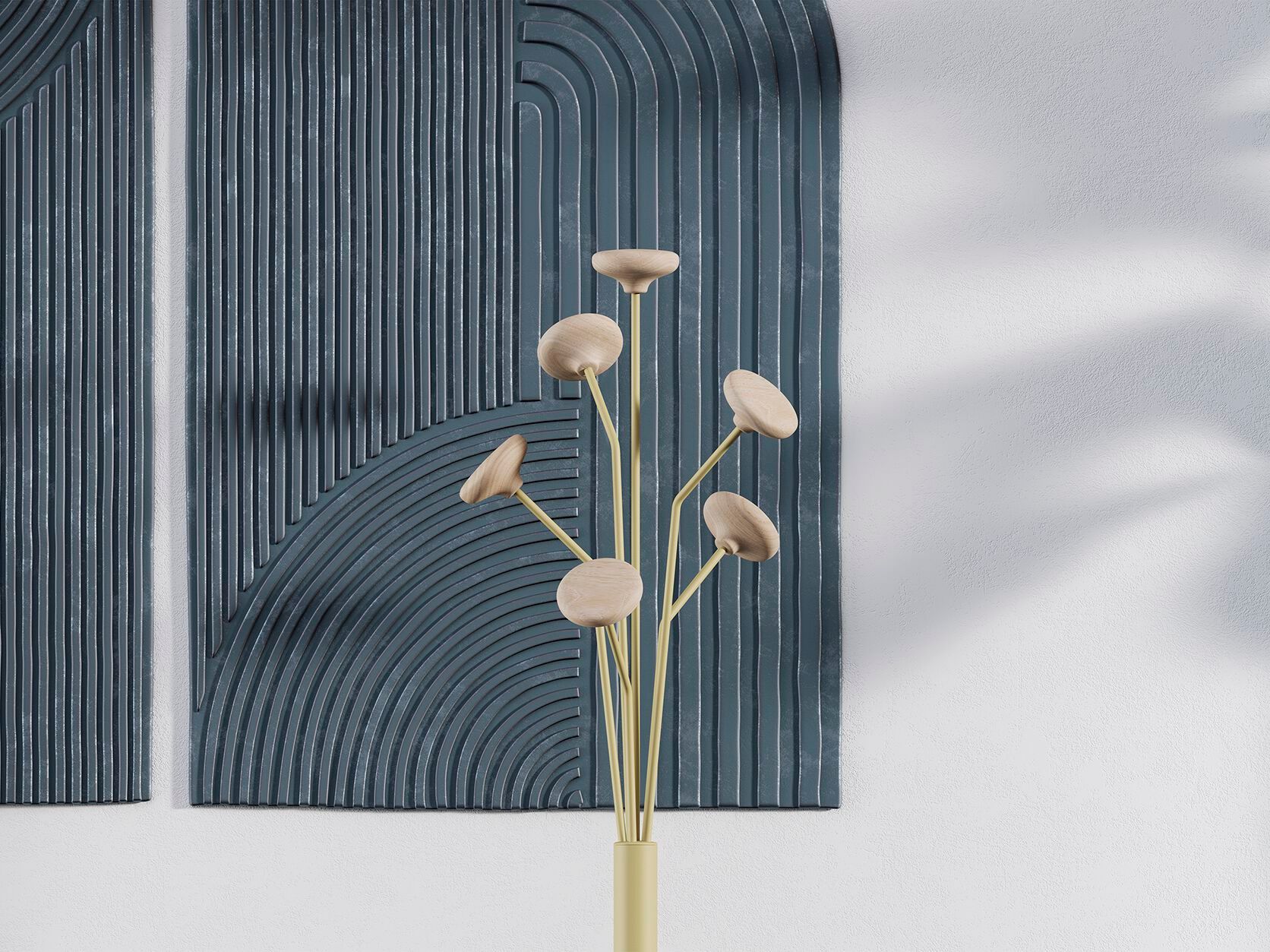 Steel and wood coat stand Manade Lotus, Piléa, Roseau ARCH-00024467 - Вид №3