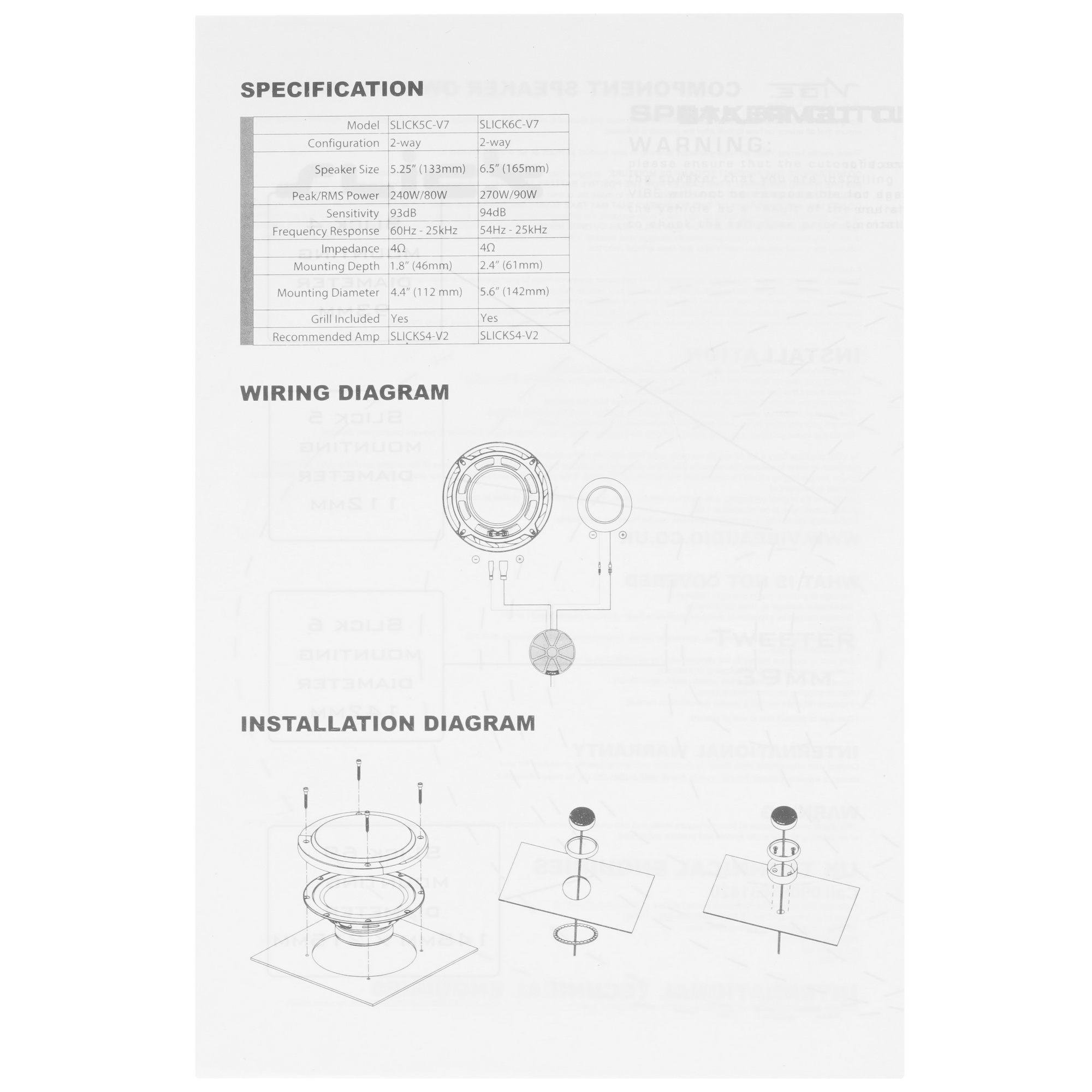 9919648 Компонентная акустическая система VIBE SLICK5C-V7 STDN-0067285 - Вид №10