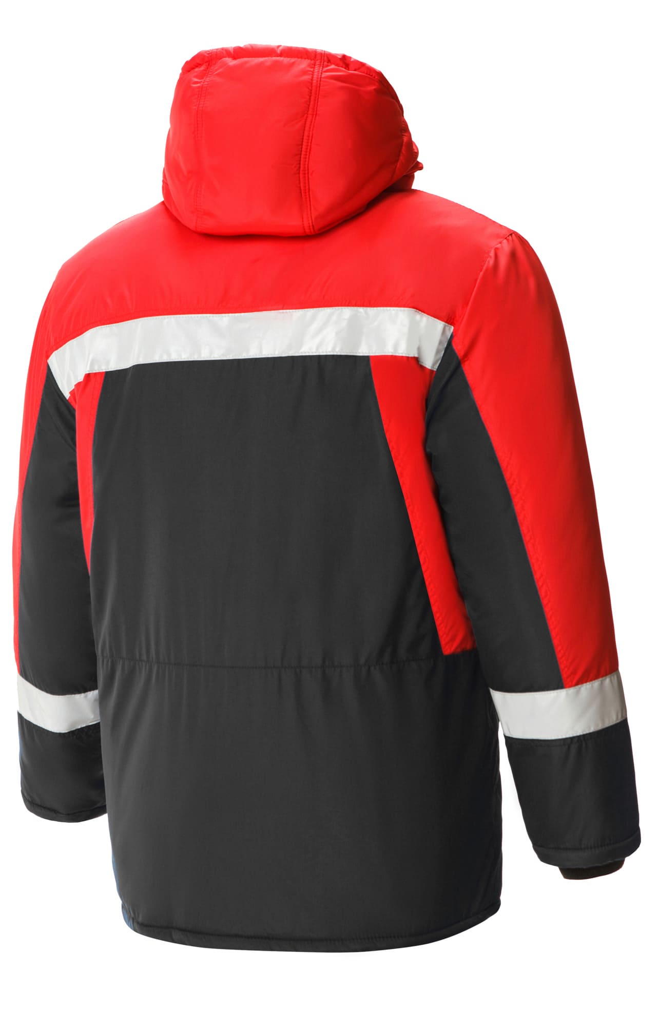 64516 Куртка "Марс" зимняя черно-красная с СВП  Зимняя спецодежда  размер 60-62/170-176  - Вид №1