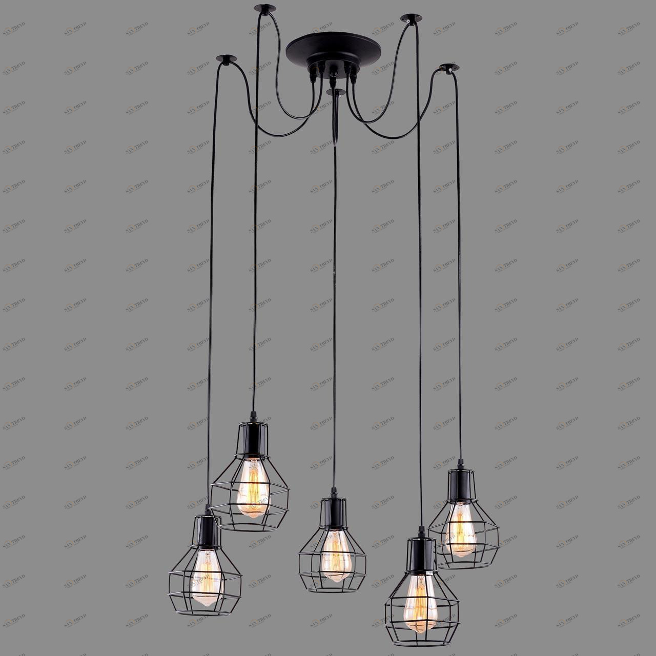 Подвесная люстра Arte Lamp A1109SP-5BK ARTE LAMP ДИЗАЙНЕРСКИЕ 187626 Черный 