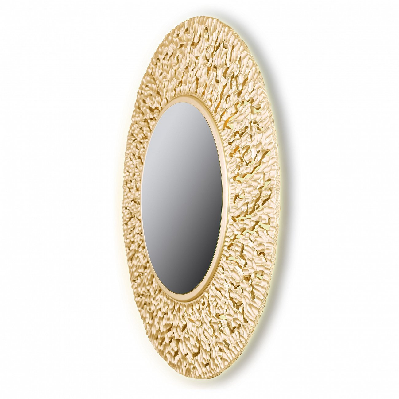 Золотое зеркало круглое настенное CORAL IN SHAPE CORAL 00-3860089 Золото - Вид №2