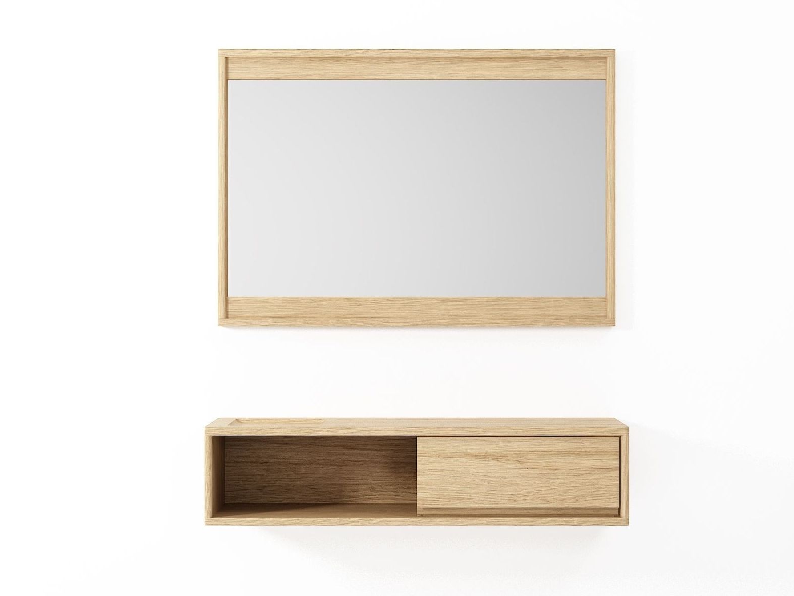 Прямоугольное деревянное настенное зеркало KARPENTER около17 ARCH-00042873 - Вид №5