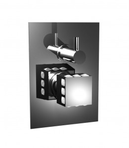 3P519 Встроенный миксер с механическим переключателем на 2 направления и прогрессивным картриджем. Bongio Pure Glam