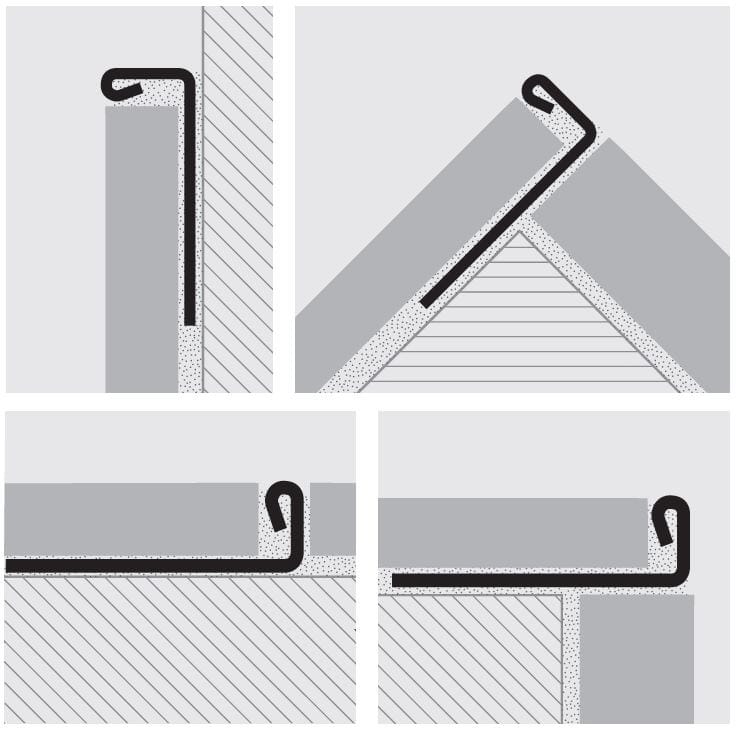 Антибактериальная металлическая доска для покрытий PROGRESS PROFILES хромированная латунь ARCH-00029229 - Вид №2