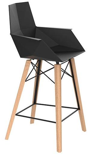 VONDOM Садовый стул из полипропилена с подлокотниками Faz wood 54304, 54304f - Вид №2