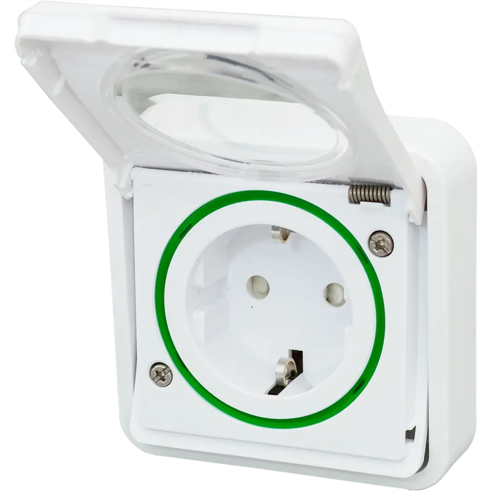 Розетка встраиваемая влагозащищённая Schneider Electric Mureva Styl с заземлением, с крышкой и шторками, IP55, цвет белый 82307255 STLM-2046605 - Вид №3