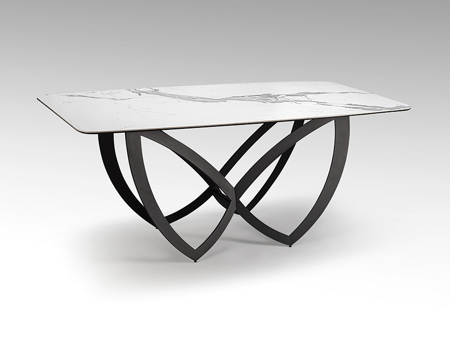 098590 Стол обеденный Formas 180 см белый/черный Schuller Dock