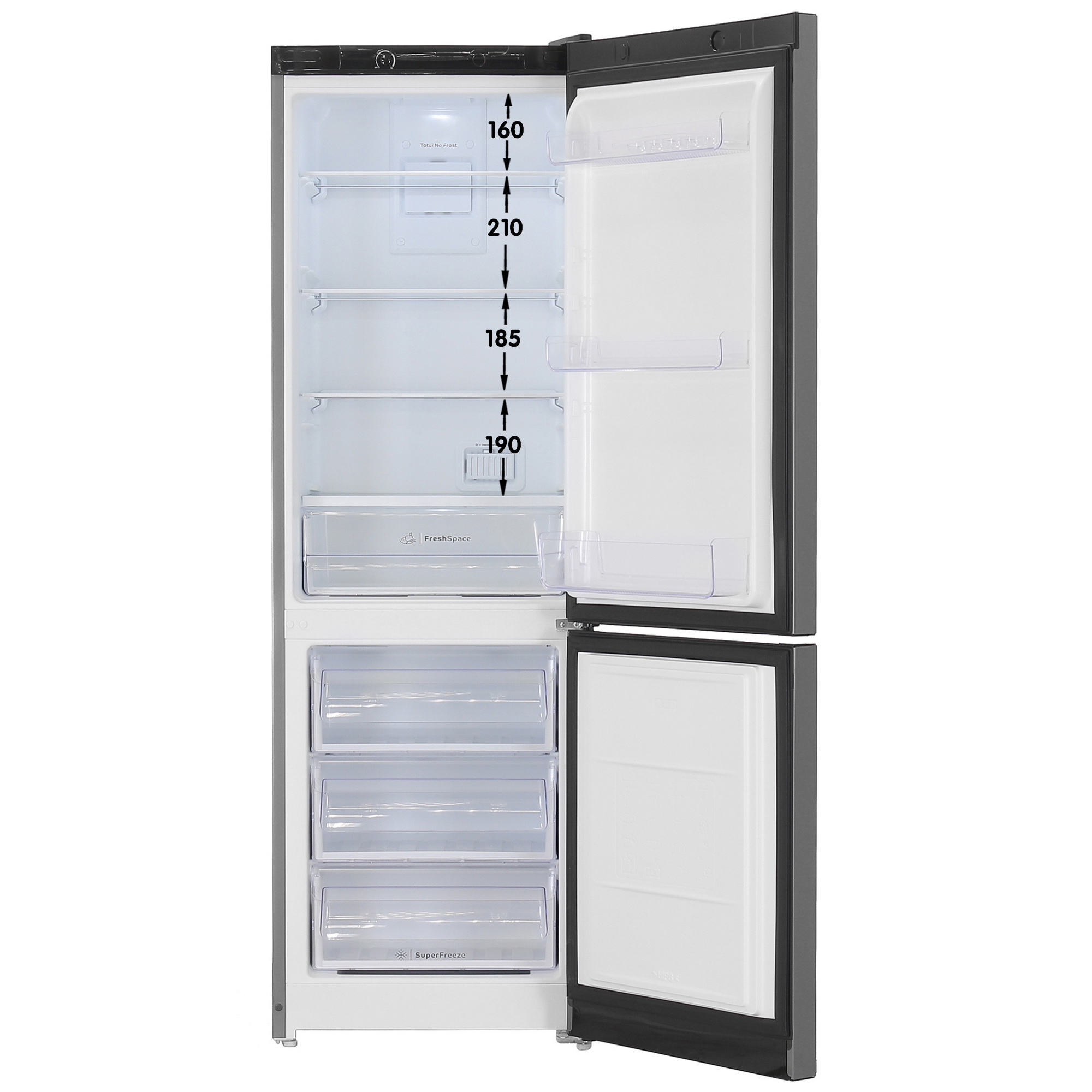 9082291 Холодильник с морозильником   Indesit ITS 4180 NG серый STDN-0086121 - Вид №1