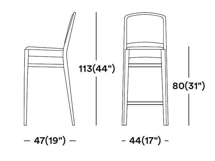 Стул из массива дерева с мягкой спинкой Tirolo ARCH-00124127 - Вид №1