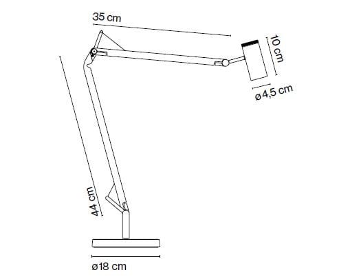 Алюминиевая настольная лампа с гибким кронштейном Marset ARCH-00145817 - Вид №4