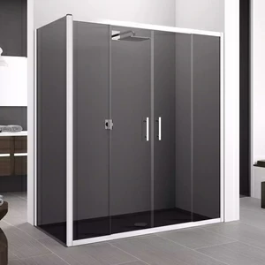 Душевой уголок 172x91 ZEPHYROS 2A+F Novellini ZEPHYROS  с дымчатым серым стеклом