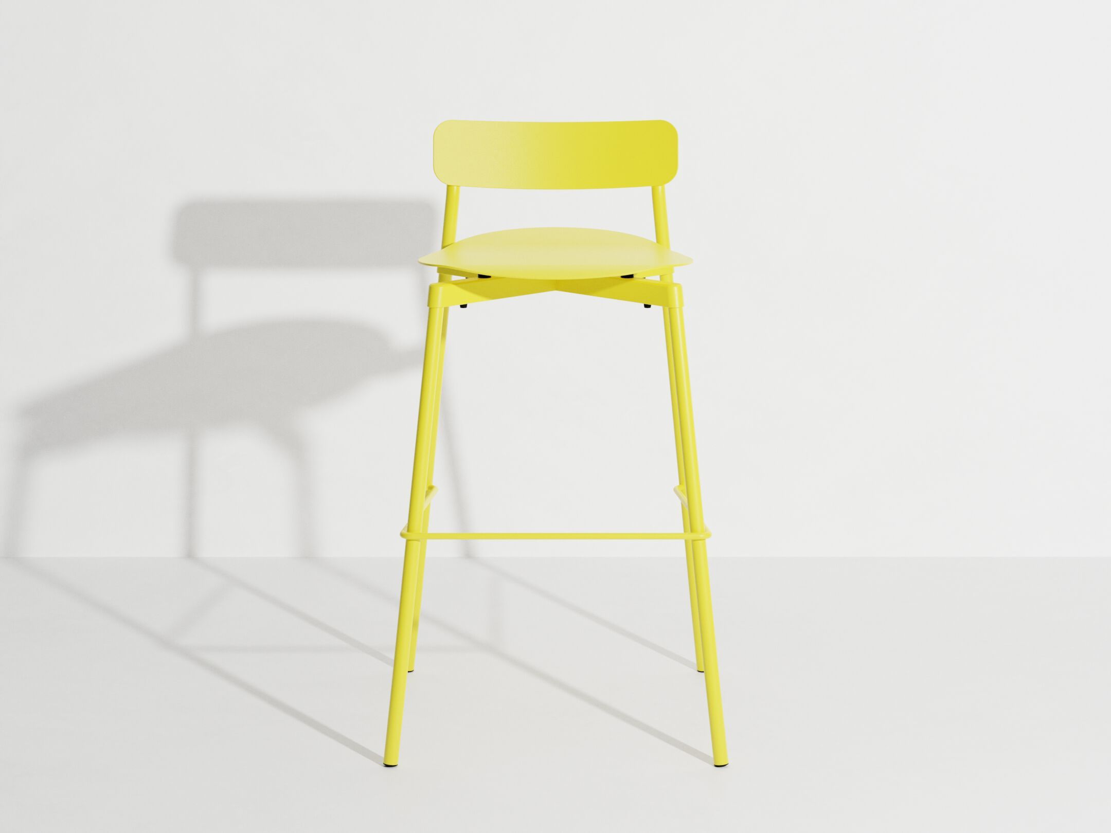 Высокий штабелируемый алюминиевый стул с порошковым покрытием с подставкой для ног Petite Friture Fromme ARCH-00091817 - Вид №47