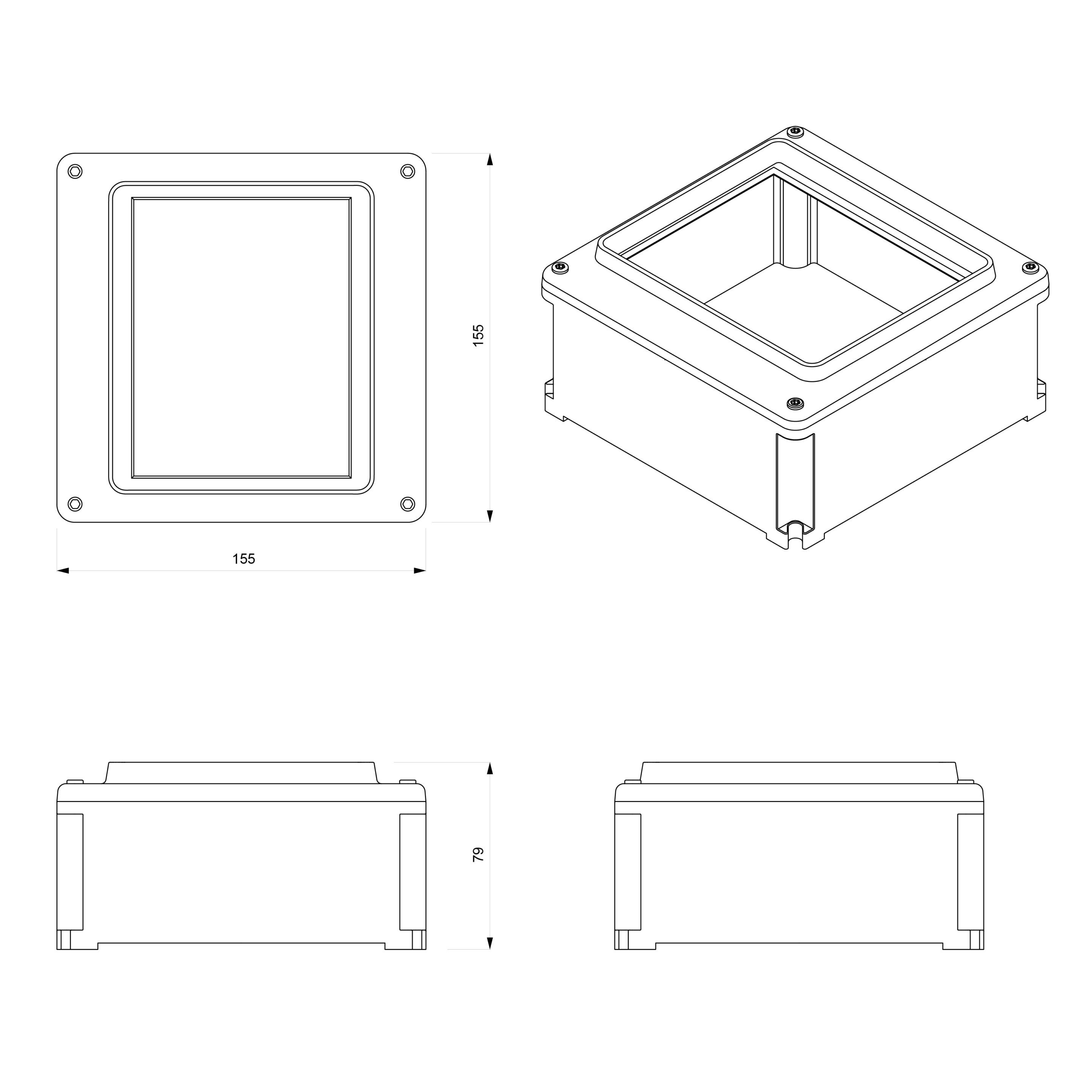 Медная алюминиевая электрическая коробка Genuit медь ARCH-00016556 - Вид №4