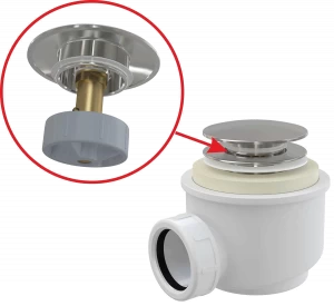 Сифон для душевого поддона CLICK/CLACK, металл