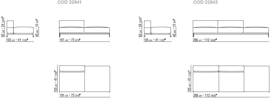 Flexform Модульный тканевый диван с шезлонгом sun-id-1466167 - Вид №9