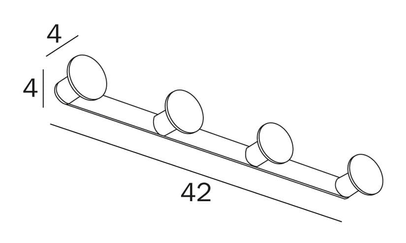 Металлическая вешалка для полотенец INDA® AV120D ARCH-00127378 - Вид №2