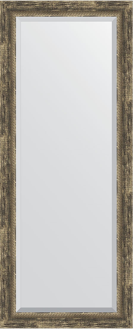BY 3538 Зеркало с фацетом в багетной раме - старое дерево с плетением 70 mm EVOFORM Exclusive