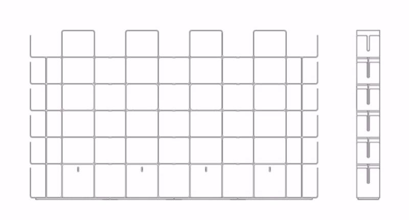 Dieffebi Модульный открытый книжный шкаф из алюминия Bookcases 7cw0-7cwan - Вид №9
