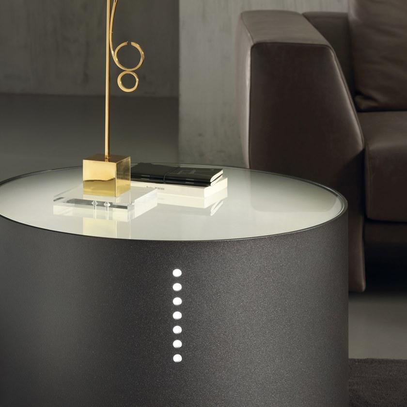 ACERBIS Круглый журнальный столик из металла и стекла с задней подсветкой sun-id-1509275 - Вид №1