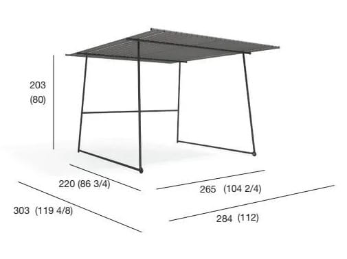 Металлическая беседка с колесами RODA Ombrina ARCH-00026848 - Вид №8