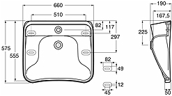 500.655.01.2 Подвесная раковина настенная прямоугольная IFO  белая  - Вид №4