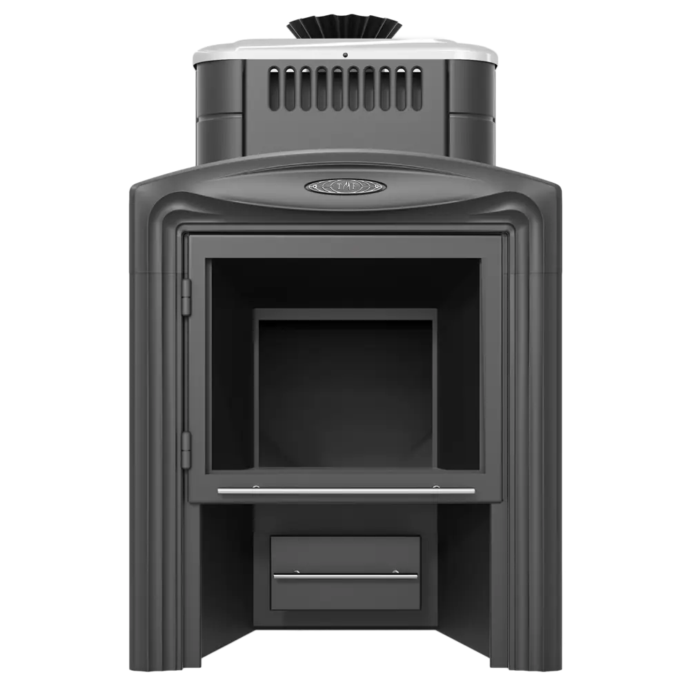 Печь банная дровяная ТМФ Гейзер 2014 Inox Витра ЗК, цвет антрацит Tmf STLM-2009700 - Вид №1