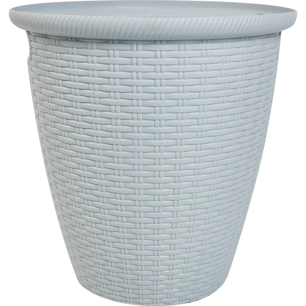 Кашпо для цветов Ingreen Rattan ø32.8 см v20 л пластик серый STLM-2044754