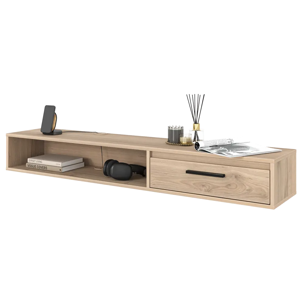 Тумба под телевизор Лион 150x20x30 см ЛДСП цвет дуб комано Santreyd STLM-2133992 - Вид №9