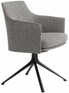 Poliform Вращающееся кресло из ткани с подлокотниками Stanford