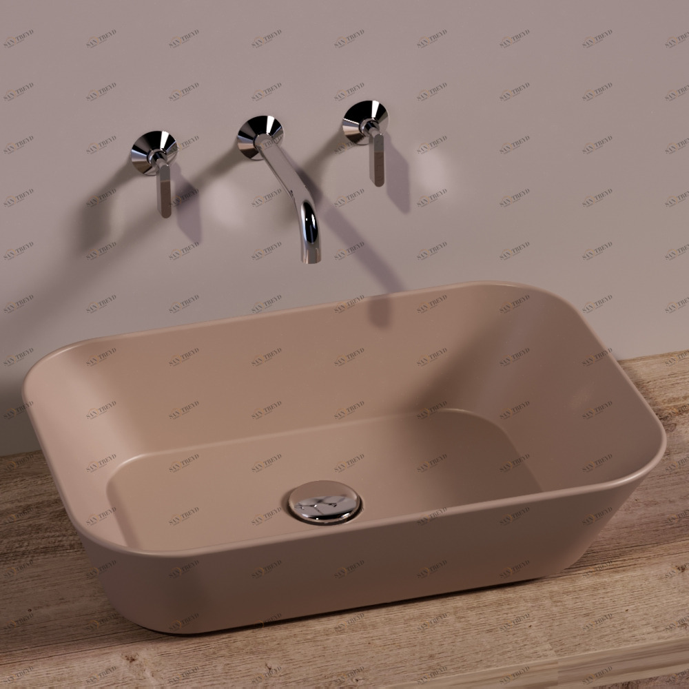 WA04MOKAMATT Накладная раковина на столешницу  прямоугольная Simas 