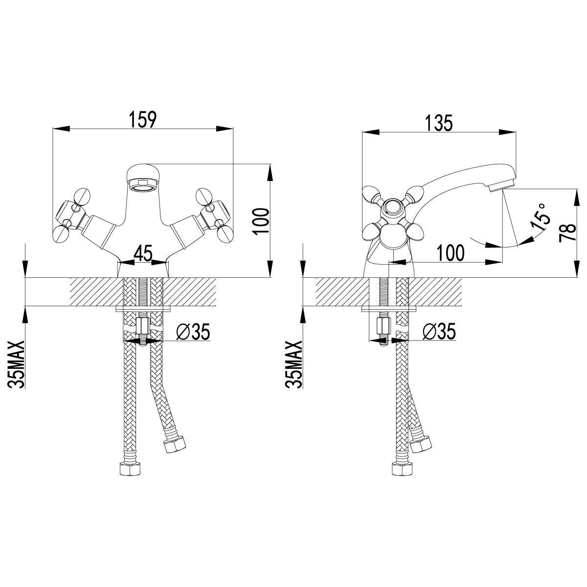 LM7606C Смеситель Vista для раковины LEMARK VISTA - Вид №1