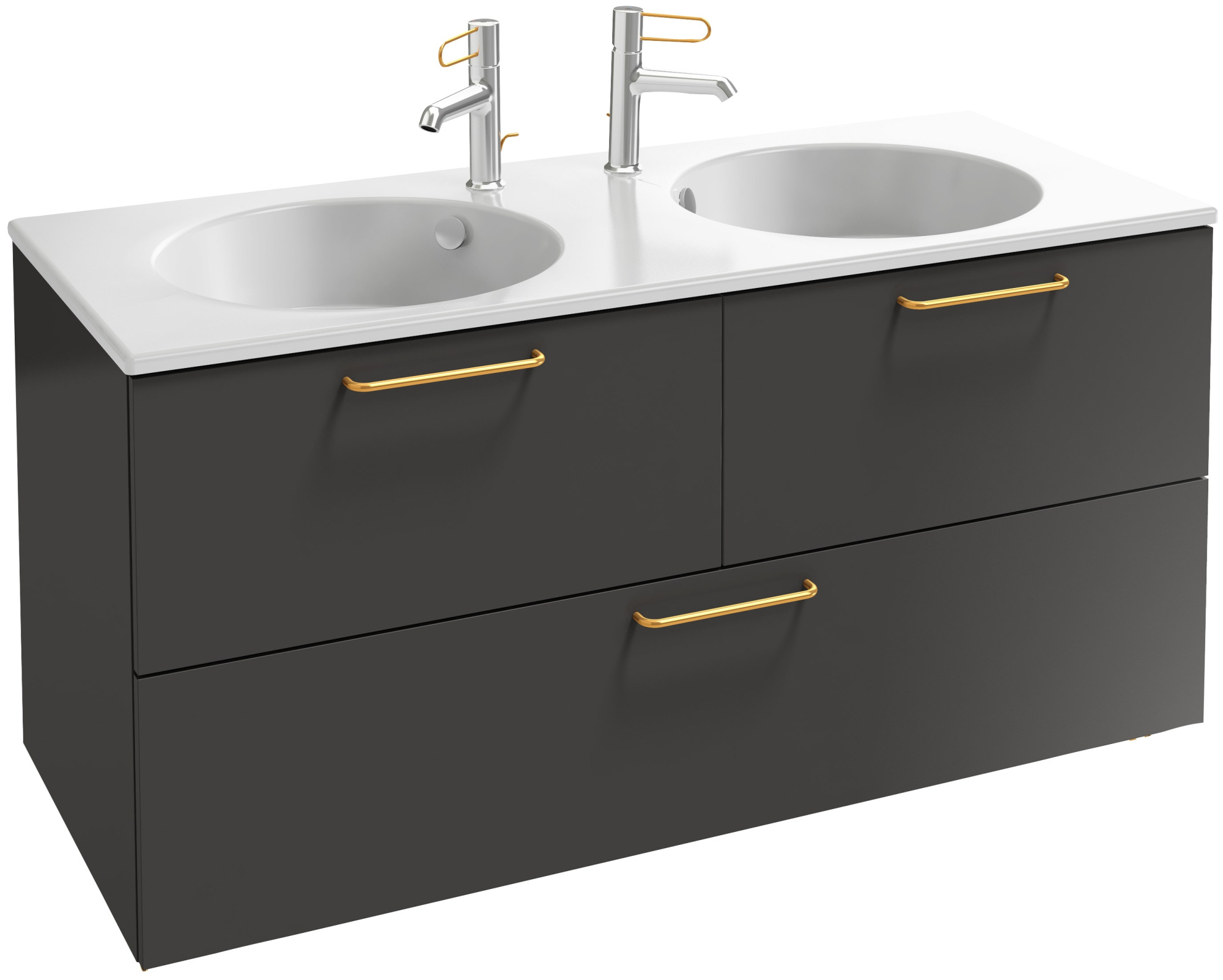 EB2545-R8-N18 Тумба под столешницу 120 см, 3 ящика, золотая ручка JACOB DELAFON ODÉON RIVE GAUCHE ODEON RIVE GAUCHE